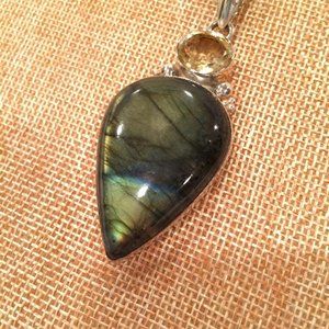 New Huge Glowing Real Labradorite SS